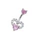Wind, personality, love, niche design, versatile nail, inlaid zircon navel buckle, puncture accessory_ipsvogv.com