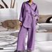 Women's Clothing nine quarter sleeve shirt loose pants two piece suit_ipsvogv.com