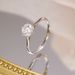 Silver Zircon Classic Six Claw For Women, Small Luxury, Live Personalized Platinum And Diamond Ring_ipsvogv.com
