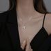 S999 Sterling Silver Four Leaf Clover Necklace Female Ins Cold Style Lucky Clover Clavicle Chain High End Internet Celebrity Accessories_ipsvogv.com