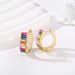 Brass With Real Gold Plating Fashionable And Colorful Zircon, Luxury U Shaped High End Ladies Earrings_ipsvogv.com