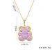 Titanium steel necklace colorful biscuit bear hot selling all-match temperament cold wind clavicle chain Accessorie_ipsvogv.com