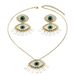 American exaggerated personality, light luxury fashion set, personalized devil's eye earring accessory, long necklace_ipsvogv.com