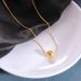 Stainless Steel Round Bead Pendant Necklace For Women Girls Gold Color Classic Simple Clavicle Chain Wedding Party Jewelry Gift_ipsvogv.com
