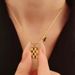 Chessboard Square Card Pentagonal Star Titanium Steel Necklace, Feminine Temperament, Niche Fashion, Collarbone Chain,_ipsvogv.com