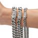 Men's Jewelry Stainless Steel Cuban Chain Necklace Miami Zircon Spring Buckle Men's Necklace Bracelet Popular Jewelry_ipsvogv.com