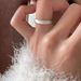 S Sterl Silver Handmade Brushed Plain With Sparkl Light Luxury R, Niche Design, High-end Women's Index Fer_ipsvogv.com