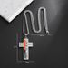 sports style stainless steel oil drop baseball cross necklace titanium steel men's hip hop fashion jewelry_ipsvogv.com