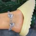 12mm Wide Butterfly Cuban Chain Anklet Exquisite Micro Inlay Light Luxury Hip Hop Fashion Jewelry Anklet_ipsvogv.com