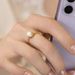 Pearl Bamboo Knot Women's Design, Versatile Light Luxury, High-end Feeling, Index Finger Ring, High Luxury Gift_ipsvogv.com