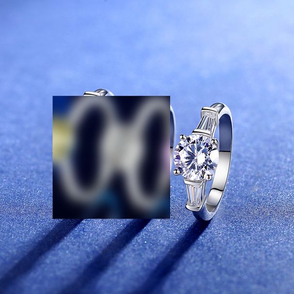 Sterling Silver Moissanite Ring Tang Imported Simulation Diamond Temperament Yellow Diamond Finger Ring_ipsvogv.com
