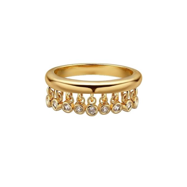 New Zircon Tassel Dynamic Smooth Surface Unique Exaggerated Decorative Ring For Women With A Light Luxury And High-end_ipsvogv.com