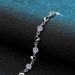 S Pure Silver Mosang Stone Bracelet Women's To Heart Noble Handicraft Plated With Pt950 Gold Straight_ipsvogv.com