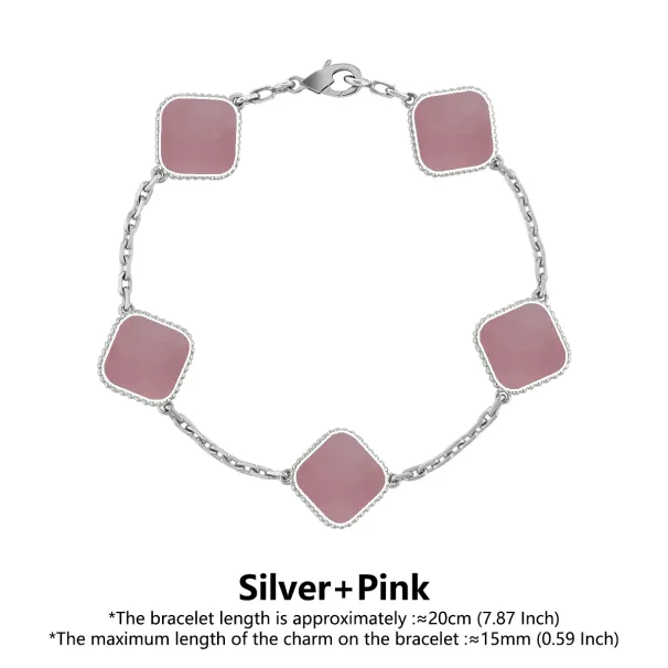 Bracelets designer for women charm flower bracelet gold siery red green blue diamond chain_ipsvogv.com