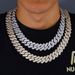 Men's Jewelry Set Fashion Men's Bracelet Flip Buckle Three Row Zircon Diamond Cuban Chain Thick Hip Hop Necklace_ipsvogv.com