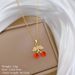 【 】 Cherry Zircon Light Luxury Charm Gorgeous Full Diamond Necklace Women's Versatile Clavicle Titanium Steel Chain_ipsvogv.com
