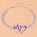 jewelry creative novel electrocardiogram Anklet Beach full diamond multi-row heart-shaped Anklet_ipsvogv.com