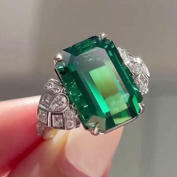 Cao Shi's Fashionable Luxurious Domineering Versatile And Elegant Accessory Ring, Geometric Aristocratic High-end Ring_ipsvogv.com