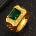 New Diamond Set Open Sand Gold Copper Plated Zircon Large Men's Ring_ipsvogv.com