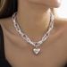 Cold Wind Jewelry, Hollowed Out Rough O-shaped Necklace, Exaggerated Love Pendant, Niche Accessory_ipsvogv.com