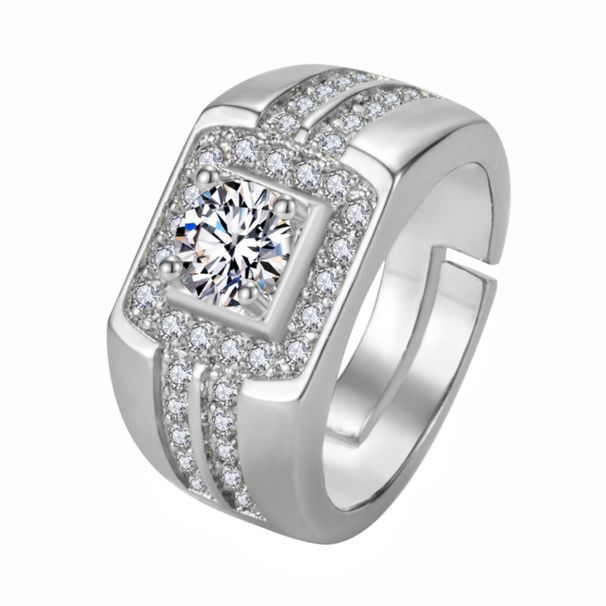 Yihua Carbon One Carat High Men's Diamond Moissanite Plated With Platinum, Powerful Wedding Ring_ipsvogv.com