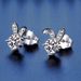 Pure Silver Jewelry Needle, Exquisite Rabbit Women's Unique Design, Mosang Stone Earrings, Summer Earrings_ipsvogv.com