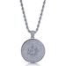 Men's Jewelry Zodiac Pendant Necklace With Cubic Zirconia Stones, Vintage Twist Chain, Elegant And Stylish Design Pendant Retro Twist Chain Necklace_ipsvogv.com