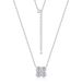 new Four Petal Flower Moissanite Necklace S925 Silver Inlaid With Brilliant Moissanite Clavicle Chain Personality Simple_ipsvogv.com