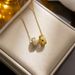 2023 New Couple Titanium Steel Necklace Women's Fashion Titanium Steel Colorless Simple Round Zircon Pendant Jewelry_ipsvogv.com