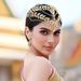 Women's Jewelry Crystal Hair Comb Headband Handmade Rhinestone Floral Hair Accessory For Weddings Parties Gifts Headband Forehead Chain Accessories_ipsvogv.com