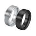Matte Brushed 8mm Steel Ring, Trendy Men's Minimalist Black Hand Decoration, Punk Tungsten Gold Jewelry_ipsvogv.com