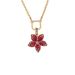 Tropical Rainforest Pink Flower Necklace Female Crystal Clavicle Necklace_ipsvogv.com