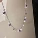 Light Luxury High-end Purple Zircon Tassel Necklace With High Aesthetic Value Bracelet Set, Exquisite Temperament,_ipsvogv.com