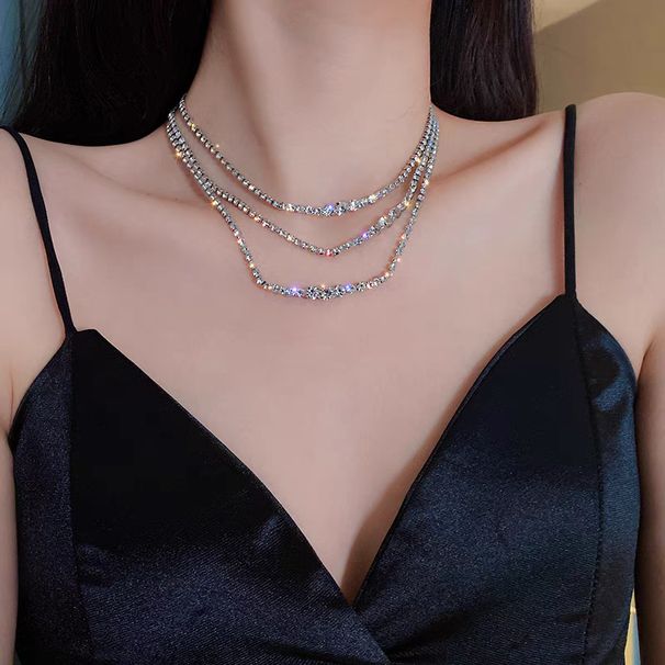 Korean Dongdaemun Chocker Zircon Necklace For Women, Light Luxury, Niche Temperament, High-end Feeling, Collarbone_ipsvogv.com