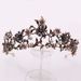 Bridal Hair Accessory WeddingFloral Set With Black Diamond Pearl Baroque Bridal Crown Wedding Birthday Headwear Headband Accessories_ipsvogv.com