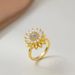 The New Style Comes with a Rotating Sunflower Necklace, Sunflower Ring, Female INS Fashion Double Layer Rotable Pendant_ipsvogv.com