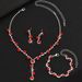 Pinduoduo Hot Selling Claw Necklace Earrings Bracelet Three-Piece Set Rhinestone Collarbone Chain Evening Dress_ipsvogv.com