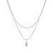 S Pure Silver Water Droplet Double-layer Necklace For Women, Niche Design, Light Luxury, Gentle Personality, Simple And_ipsvogv.com