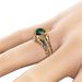 Sanjie's New Emerald Plated 14k Luxury Simulated Diamond Engagement Ring_ipsvogv.com