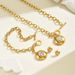 2024 new women's style earrings necklace set with personalized geometric rings and zircon inlaid design bracelet jewelry_ipsvogv.com