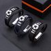 Hot Selling Trendy Metal Fashion Personality Black And White Football Accessories Leather Bracelet Jewelry_ipsvogv.com