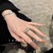 Luxurious Style Copper Ring With An Open Mouth, Natural Zircon, Men's French Style, Light Luxury, Niche Fashion,_ipsvogv.com