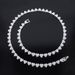 Unisex 6mm Heart Shaped Simple Diamond Necklace Men And Women Hip Hop Neck Chain Clavicle Chain_ipsvogv.com