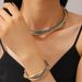 Three Wire Winding Spring Necklace Bracelet Light Luxury High End Metal Punk Hip Hop Necklace Bracelet_ipsvogv.com