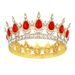 Baroque Bridal Round Party Ball Princess Headwear Birthday Crown Crystal Hair Accessories Female_ipsvogv.com
