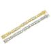 Personalized rectangular colored rhinestone 8-shaped splicing Cuban necklace hip-hop cool short collarbone chain_ipsvogv.com