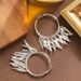 Fashionable Exaggerated Geometric Circle For Women With A Sense Of Luxury, Fashionable And Personalized Silver Needle_ipsvogv.com