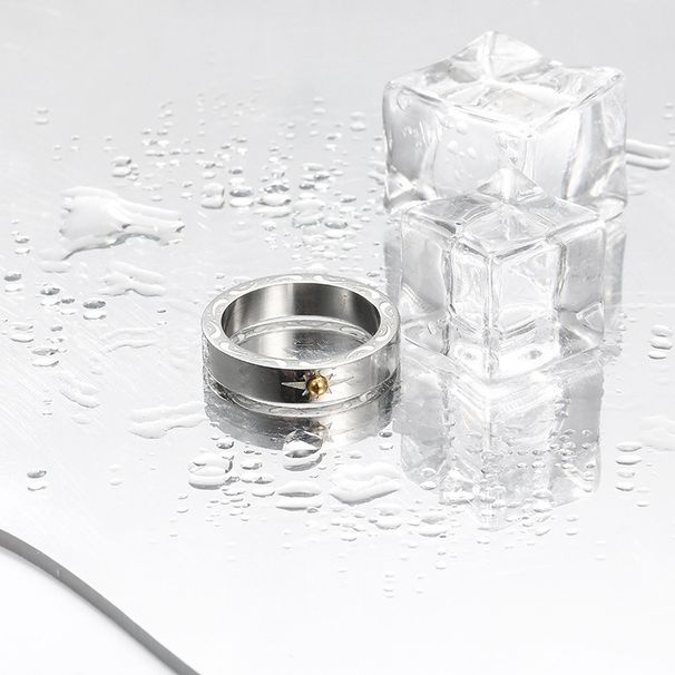 Ring Design Men's Fashion, High-end Feeling, Titanium Steel Index Finger Wide, Cold Personality, No Fading, Adjustable_ipsvogv.com