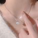 Pure Silver One Necklace, Female Ins, Niche, Gentle Temperament, High-end Feeling, Shell Collarbone Chain, Valentine's_ipsvogv.com