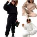 Women's Clothing autumn and winter new hooded sweatshirt casual sports suit_ipsvogv.com